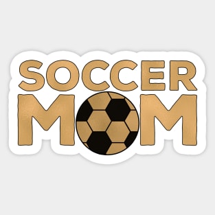 Gold Soccer Mom Sticker